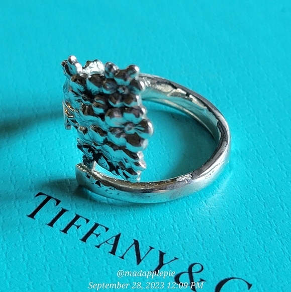 1885 Tiffany & Co. Forget Me Not Spoon Ring in Sterling(Spoon by T&Co.) #4 - Picture 11 of 17
